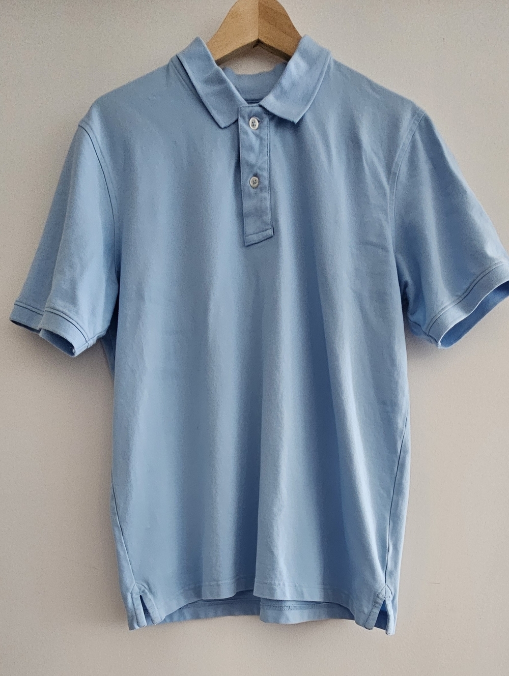 Lands End Men's Comfort-First Mesh Polo Shirt Powder Blue Size M (38-40)